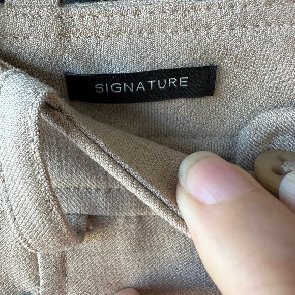 Talbots Signature 12P Wool Blend Dress Pants Beige Career Office Classic Trouser - Picture 7 of 9